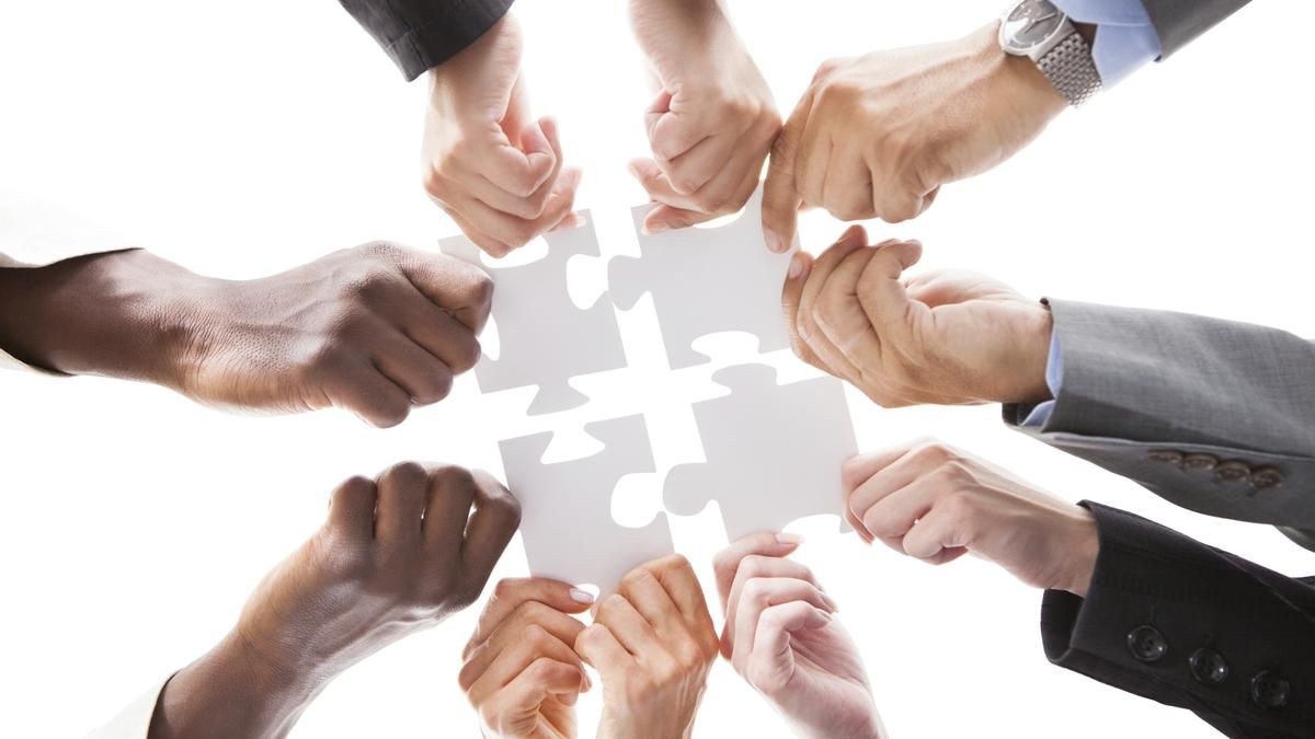 Teams collaborating